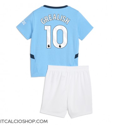 Manchester City Jack Grealish #10 Prima Maglia Bambino 2024-25 Manica Corta (+ Pantaloni corti)